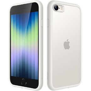 JETech Matte Case for iPhone SE 3/2 (2022/2020), iPhone 8/7, 4.7-Inch, Shockproof Military Grade Drop Protection, Frosted Translucent Back Phone Cover, Anti-Fingerprint (Beige)