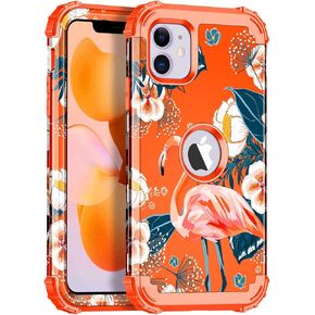 Rancase for iPhone 11 Case,Three Layer Heavy Duty Shockproof Protection Hard Plastic Bumper +Soft Silicone Rubber Protective Case for Apple iPhone 11 6.1 inch,Purple
