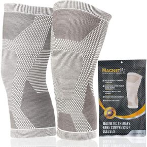 MagnetRX® Magnetic Knee Compression Sleeve - (2-Pack) Knee Support with Magnets for Comfort & Recovery - Magnet Knee Brace Support (Small)