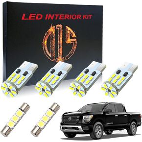 LED Interior Light Kit for Nissan Titan XD 2016-2022 6000k White Map Dome Visor Footwell Cargo License Plate Bulbs (14 Pieces)