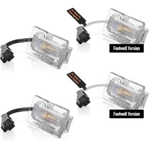 Oznium 4 Pieces Footwell & Trunk Upgrade LED Kit for Tesla Model 3 with Ultra-Bright Replacement Light Bulbs - LEDs fit Trunk, Frunk, Door Puddle, Foot-Well, etc