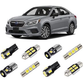 White Interior LED Lights Kit for Subaru Legacy 2010 2011 2012 2013 2014 2015 2016 2017 2018 2019 2020 Super Bright 6000K LED Light Bulbs Package + License Plate Lights and Install Tool