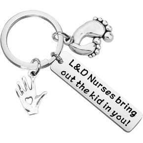 Zuo Bao Labor & Delivery Nurse Gifts L&D Nurses Bring Out The Kid In You Keychain Pediatric Nurse Appreciation Jewelry