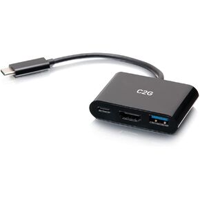C2G USB-C® 3-in-1 Mini Dock with HDMI®, USB-A, and USB-C Power Delivery up to 60W - 4K 30Hz