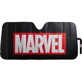 Plasticolor 003823W01 Marvel Brick Logo Accordian Front Windshield Sunshade Universal fit