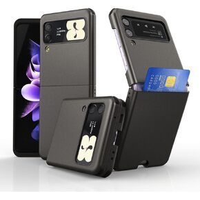 حافظة لهاتف Galaxy Z Flip 3 مزودة بفتحة للبطاقات رفيعة ومتينة من مادة TPU لحماية الحواف بتصميم Z-POP