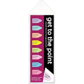 Get to The Point - Passage Point Magnetic Arrow Bookmarks - Pastel Set of 8 - Arrow Line Book Marker Pack is Ideal for Men, Women, Teachers, Librarians,Teens & Kids! Great for School & Work.