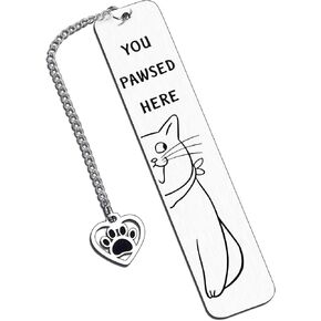 Cat Lover Gifts for Women Men Cat Bookmarks Metal Bookmark for Reading Book Lover Gifts for Women Cat Dad Gifts Cat Book Marks Gifts for Women Cat Mom Birthday Valentines Day Christmas Readers Gifts