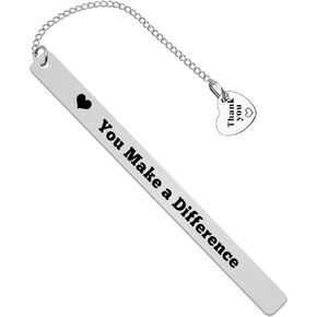 Thank You Gifts Appreciation Bookmark You Make a Difference Bookmark Thank You Gifts for Coworker Nurse Teacher Mentor Appreciation Gifts for Employee Staff Volunteer Social Worker