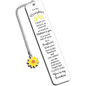 Inspirational Gifts for Women Daughter Gifts Bookmark Daughter in Law Gifts for Christmas Girls Stocking Suffers from Mom Stepmom 16th 18th 21st Birthday Gifts for Her Valentines Gift Graduation Gifts