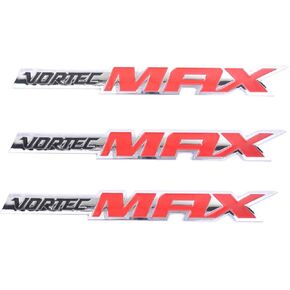 3pcs Vortec Max Door Emblem Logo, Badge Plate Band Decal for Chevrolet 06-09 Silverado Sierra SS 6.0 Gm Truck 6.0 Liter (Chrome Red)