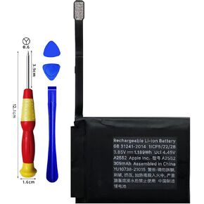 A2552 Replacement Battery for Watch Series 7 45mm A2478,Rechargeable 0 Cycle Battery Compatible with Apple Watch Series 7 45mm A2478 with Repair Tool Kits