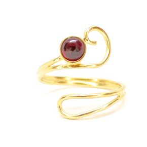 Garnet gold open ring for women, Adjustable stone Ring, Red Stone ring, Unique ring, Gift for Her, Garnet ring, Natiral garnet ring, Rings for teen girls, Vintage ring, Adjustable ring size 4-9