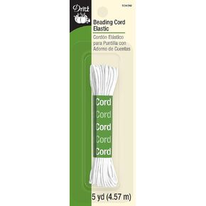 Dritz 9340B Beading Cord Elastic, Black, 1/16-Inch by 5-Yard