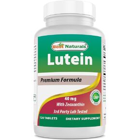 Best Naturals Lutein 40 mg with Zeaxanthin- 120 Tablets
