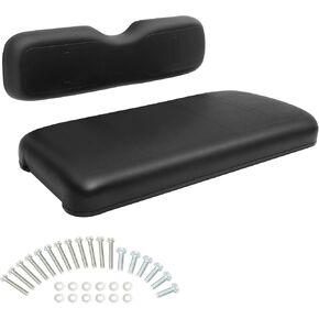 Golf Cart Front Seat Replacement Cushions for EZGO TXT 1994-2013, Golf Cart Cushion Set for EZGO TXT Front Seat, Golf Cart Replacement Seats, Black, 2 Piece Set