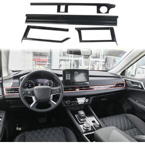Carbon Fiber Central Control Dashboard Air Vent Panel Cover Trim Accessories for Mitsubishi Outlander 2022+
