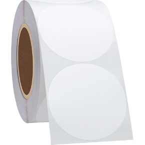 Thermal Label Stickers 2" Circle Sticker Direct Thermal Labels Self-Adhesive Thermal Paper Roll 750 pcs, Blue