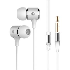 long cord wired earbuds no microphone headphones watching tv with extra noise isolating blocking bass ear buds without mic corded length earphones