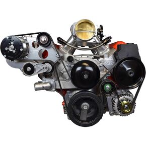 ICT Billet Heavy Duty A/C Air Conditioner Compressor Bracket Kit Compatible with LS1 Camaro GTO - Sanden 508 LSX AC 551474-2