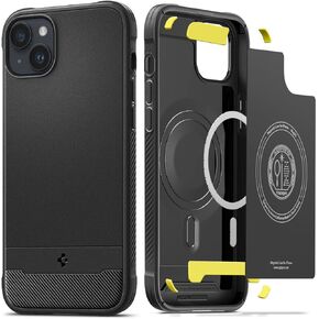 Spigen Rugged Armor (MagFit) [Extreme Protection Tech] Designed for iPhone 14 Case (2022) - Matte Black