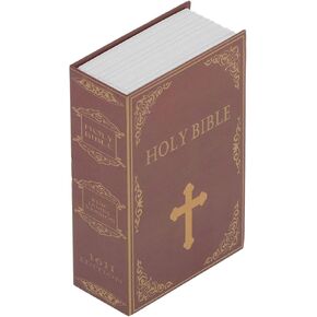 Book Safe Combination Lock Box, Diversion Book Safe Storage Box Secret Hidden Money Jewelry Key Containers Case for Home Office (HOLY Bible, 7.1" x 4.6" x 2.2")