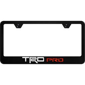 Au-TOMOTIVE GOLD Logo Polycarbonate License Plate Frame for Toyota TRD Pro (Black)