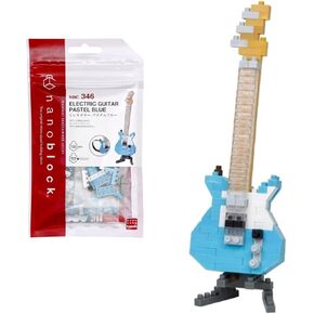 nanoblock - Instruments - Electric Guitar Pastel Blue, Collection Series Building Kit