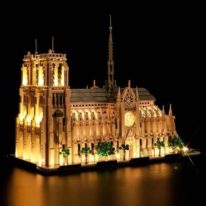 Light Kit Compatible with Lego Notre Dame Cathedral Architecture 21061, Creative Lighting Set Accessories Compatible with Lego Paris Notre Dame 21061, No Models Only Light (Standard Version)
