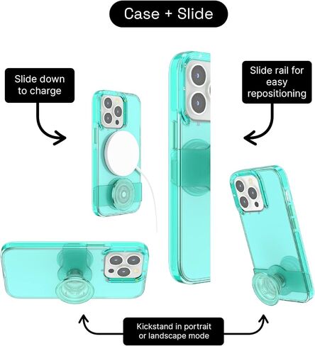 PopSockets iPhone 13 Pro Case with Phone Grip and Slide, Phone Case for iPhone 13 Pro - Vintage Floral in Saudi Arabia