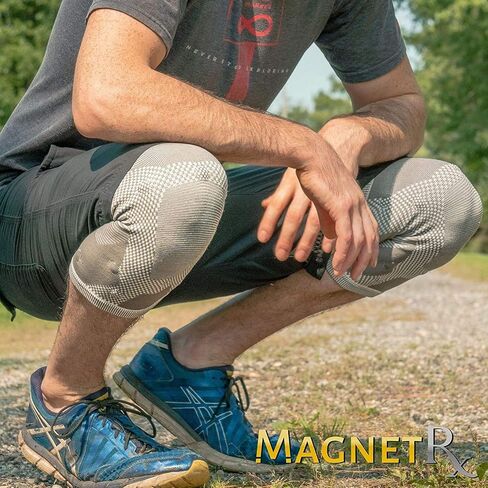 كم ضغط الركبة المغناطيسي MagnetRX® - (عبوة من قطعتين) دعم الركبة مع مغناطيس لراحة الركبة والتعافي - دعامة الركبة المغناطيسية (كبير) in Kuwait