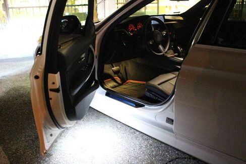 iJDMTOY Error Free 18-SMD Ice Blue Aqua Full LED Footwell Step Courtesy Lights Compatible with BMW Fxx Chassis Code 1 2 3 4 5 7 Series X1 X3 X5 X6 etc., OEM Replacement 2-LED Lamp in Saudi Arabia