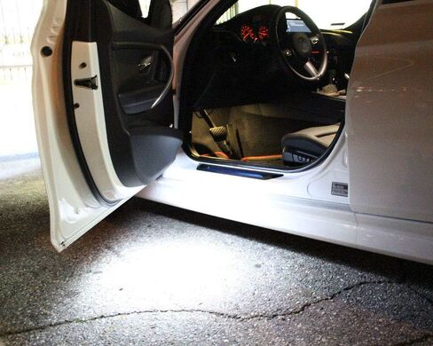 iJDMTOY Error Free 18-SMD Ice Blue Aqua Full LED Footwell Step Courtesy Lights Compatible with BMW Fxx Chassis Code 1 2 3 4 5 7 Series X1 X3 X5 X6 etc., OEM Replacement 2-LED Lamp in Saudi Arabia