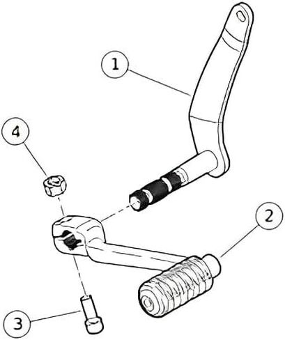 Extended Shifter Shaft Shift Arm Fits for Harley Softail 2018-2024 Models Equipped with footboards Softail Slim FLSL Heritage Classic Fat Boy Deluxe FLDE, Chrome in Saudi Arabia