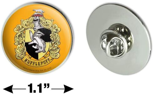 Harry Potter Hufflepuff Painted Crest Metal 1.1" Tie Tack Hat Lapel Pin Pinback in Saudi Arabia