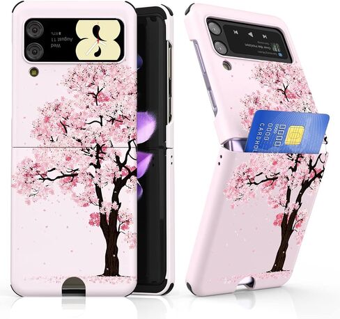 حافظة لهاتف Galaxy Z Flip 3 مزودة بفتحة للبطاقات رفيعة ومتينة من مادة TPU لحماية الحواف بتصميم Z-POP in Kuwait