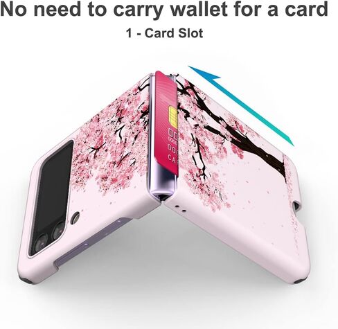 حافظة لهاتف Galaxy Z Flip 3 مزودة بفتحة للبطاقات رفيعة ومتينة من مادة TPU لحماية الحواف بتصميم Z-POP in Kuwait