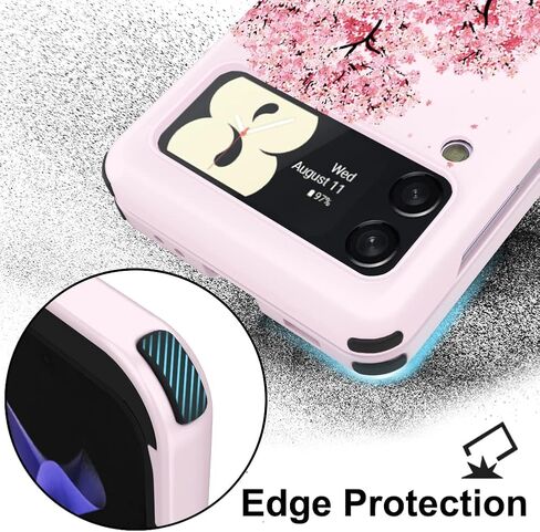حافظة لهاتف Galaxy Z Flip 3 مزودة بفتحة للبطاقات رفيعة ومتينة من مادة TPU لحماية الحواف بتصميم Z-POP in Kuwait