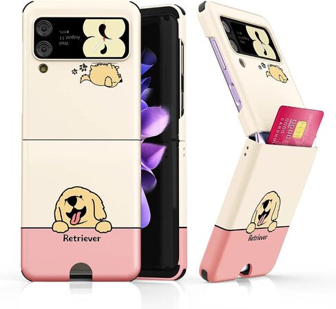 حافظة لهاتف Galaxy Z Flip 3 مزودة بفتحة للبطاقات رفيعة ومتينة من مادة TPU لحماية الحواف بتصميم Z-POP in Kuwait