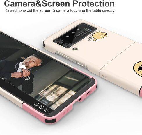 حافظة لهاتف Galaxy Z Flip 3 مزودة بفتحة للبطاقات رفيعة ومتينة من مادة TPU لحماية الحواف بتصميم Z-POP in Kuwait
