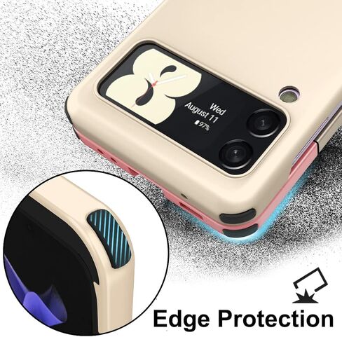 حافظة لهاتف Galaxy Z Flip 3 مزودة بفتحة للبطاقات رفيعة ومتينة من مادة TPU لحماية الحواف بتصميم Z-POP in Kuwait