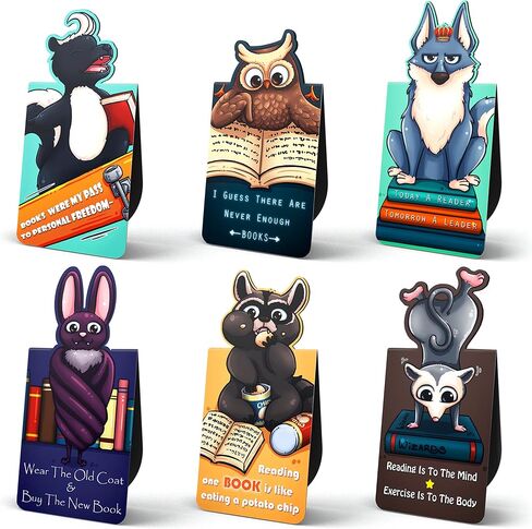 LOTTELI 18 Piece Magnetic Bookmarks for Kids, Bookmarks for Book Lovers, Magnet Book Markers, Magnet Page Marker Clips for Students Teacher Supplies, Party Favors, 3 x 2cm in Saudi Arabia
