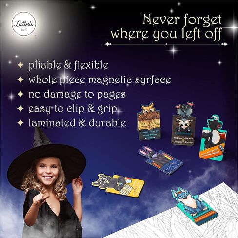 LOTTELI 18 Piece Magnetic Bookmarks for Kids, Bookmarks for Book Lovers, Magnet Book Markers, Magnet Page Marker Clips for Students Teacher Supplies, Party Favors, 3 x 2cm in Saudi Arabia