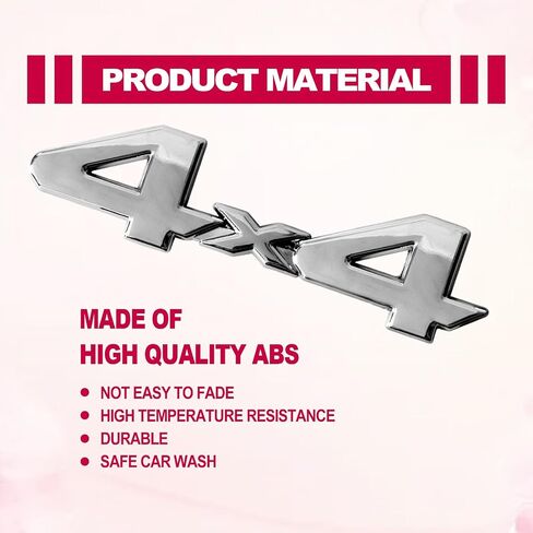 ملصق شعار تعتيم ثلاثي الأبعاد من ABS عالمي أسود 4x4 تغطية كاملة 3/M بديل لاصق لتويوتا تندرا تاكوما دودج رام وما إلى ذلك (أسود غير لامع) in Saudi Arabia
