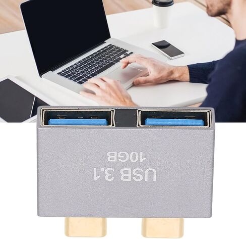 محور USB C، محول صغير من النوع C، محول قاعدة توسيع من النوع C لمحول Thunderbolt 3 USB بسرعة 10 جيجابت في الثانية، محول من سبائك الألومنيوم من النوع C، محور موسع البيانات (ثورة من النوع C إلى النوع C in Saudi Arabia