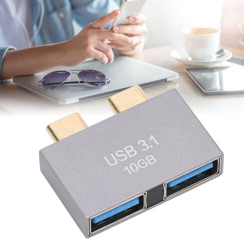 محور USB C، محول صغير من النوع C، محول قاعدة توسيع من النوع C لمحول Thunderbolt 3 USB بسرعة 10 جيجابت في الثانية، محول من سبائك الألومنيوم من النوع C، محور موسع البيانات (ثورة من النوع C إلى النوع C in Saudi Arabia