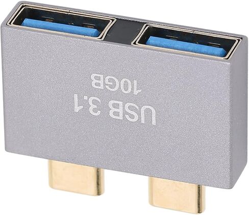 محور USB C، محول صغير من النوع C، محول قاعدة توسيع من النوع C لمحول Thunderbolt 3 USB بسرعة 10 جيجابت في الثانية، محول من سبائك الألومنيوم من النوع C، محور موسع البيانات (ثورة من النوع C إلى النوع C in Saudi Arabia