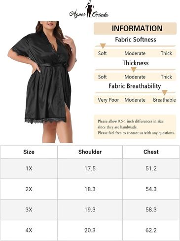Agnes Orinda Plus Size Satin Robes for Women Short Silky Bathrobes Bridesmaid Party Dressing Gown Sleepwear in Saudi Arabia