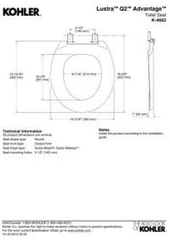 KOHLER K-4662-0 Lustra Round-front Toilet Seat, White in Saudi Arabia