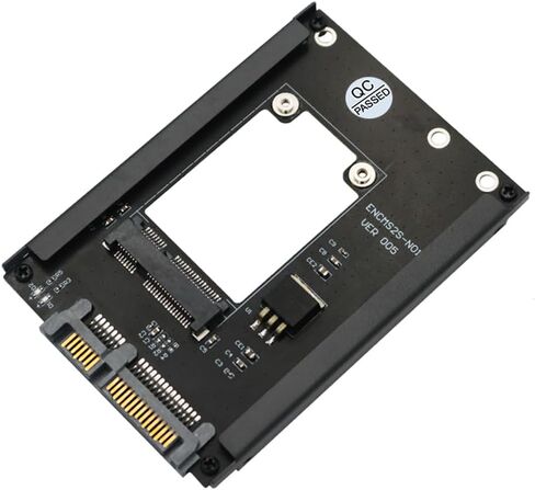 MSATA SSD إلى 2.5 بوصة SATA III مع حامل إطار - احتفظ بـ mSATA SSD كمحرك أقراص SATA مقاس 7 مم 2.5 بوصة in Kuwait